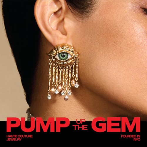 Premium Quality | 18K Gold Plated Evil Eye Earrings for Women | Real Freshwater Pearls | Haute Couture Aesthetics | Pump Up The Gem | US Brand |2