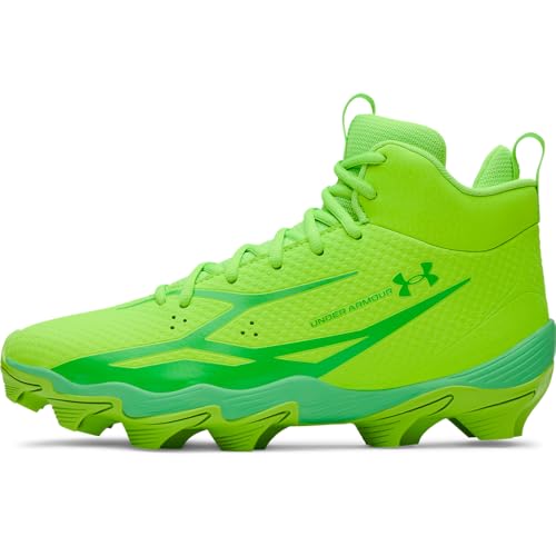 Under Armour Men's Spotlight Hammer Football Cleats, (389) Hyper Green/Green Energy/Green Energy,...