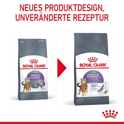 Royal Canin Appetite Control Care | 2 kg | Trockenfutter für ausgewachsene Katzen bis zum 7. Lebensjahr | Zur Kontrolle des Bettelverhaltens | Auch für kastrierte Katzen
