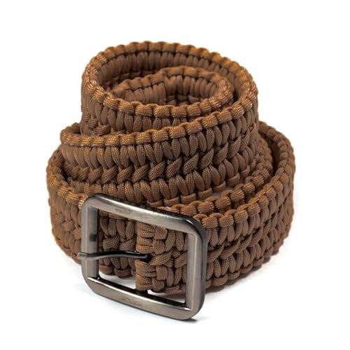 ASR Outdoor EDC Survival 550 Paracord Belt with Stainless Buckle, 52 inch (3 Colors)2