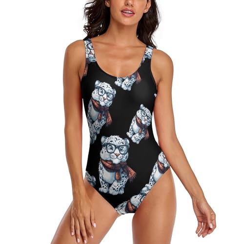 Traje de baño de Leopardo de Las Nieves para Mujer, con Espalda Descubierta, Ideal para la Playa en Verano.