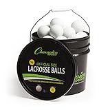 Champion Sports Lacrosse Balls in a Bucket: Regulation Training, Practice and Game Play Ball Set - 3