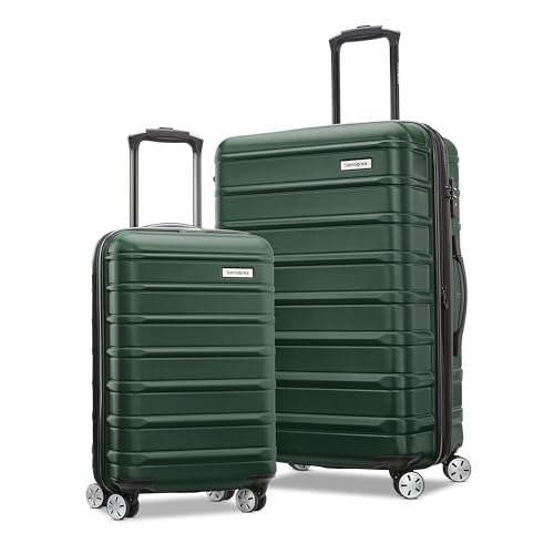 Image of Samsonite Omni 2 Hardside Expandable Luggage with Spinner Wheels, Emerald Green, 2-Piece Set (Carry-on /Medium), Omni 2 Hardside Expandable Luggage With Spinner Wheels