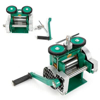 Comprimidor de joyas con rodillo de 85 mm manual y combinación de mecanismos de prensado manual, máquina de rodillo, fabricación de joyas, equipamiento plano, venta minorista, procesamiento de