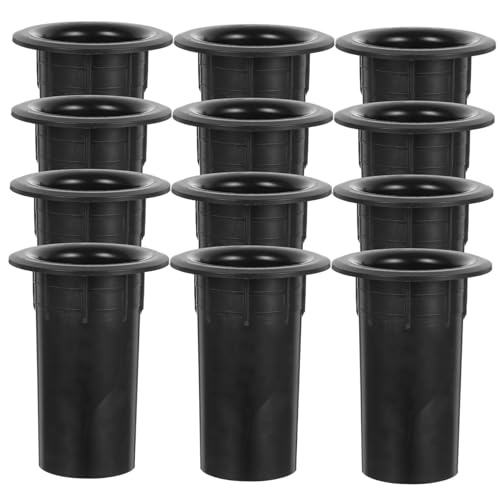 DIYEAH Tubo de de Altavoz de Plástico 12 Piezas para Woofer Accesorios de Audio Instalación para Sistemas de Sonido Resistente al Desgaste Color Negro