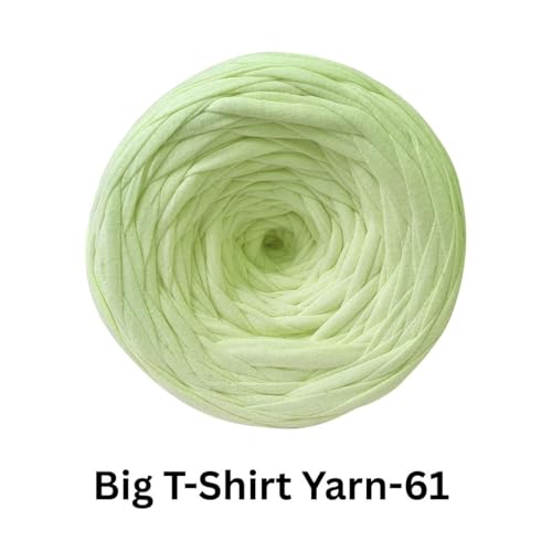 Image of VCR Light Pista Big T-Shirt Yarn, 100 Meters Length, Recycled & Fashionable Craft Yarn, Pack of 1, Suitable for Crochet, Knitting & DIY Bags, Baskets, Cushions & Home Decor Projects