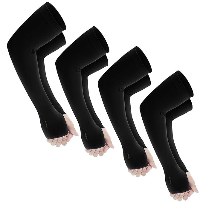 Cult of Clothes Arm Sleeves for Men & Women - UV Sun Protection UPF 50 - Cool Arm Hand Cover Unisex for Bike Ride, Golf, Cricket, Cycling, Yoga, Gym Sports (4 Pair Black) (B0DGYSX5BB) Amazon Price History, Amazon Price Tracker