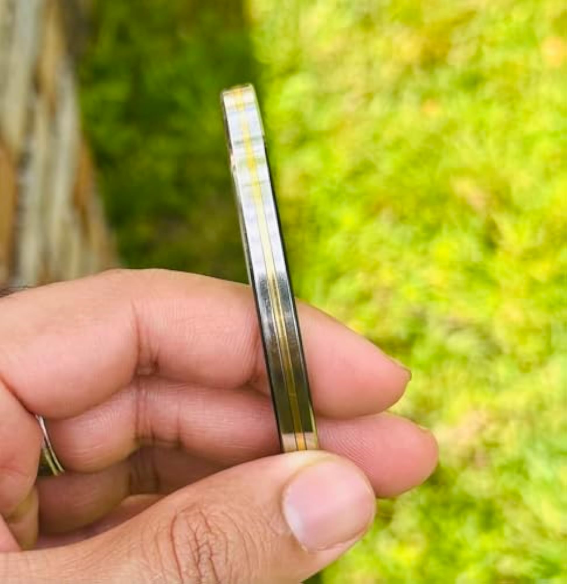 Brass Line Stainless Steel Sikh Kada for Unisex, Punjabi Bracelet