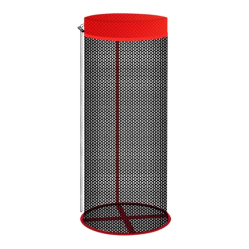 Aymzbd Rede de proteção de peixes gaiola de pesca cesta de pesca flutuante bolso de rede de pesca pa