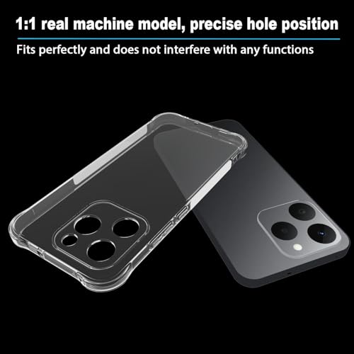 Image of REALCASE Silicone Realme 15T 5G Back Cover Case, Scratch Resistant Protective Crystal Clear Transparent Shock Proof Bumper Back Cover Case for Realme 15T 5G