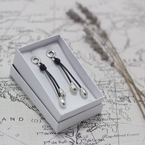 Pendientes-de-mujer-banados-en-plata-hechos-con-cuero-Hecho-a-mano-en-Espana-Estilo-boho-hippie-Pendientes-ideal-para-regalar-Plata