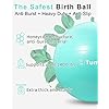 Tumaz-Birth-Ball-Including-Birthing-BallPeri-BottleYoga-StrapNon-Slip-Socks-Premium-Birth-Ball-Set-with-Quick-Foot-Pump-Instruction-Poster-The-Perfect-All-in-One-Gift-for-Mom Tumaz Birth Ball - Birthing Ball for Pregnancy & Labor - Including Birthing Ball/Peri Bottle/Yoga Strap/Non-Slip Socks - Pregnancy Ball for Exercises Set with Quick Foot Pump & Instruction Poster