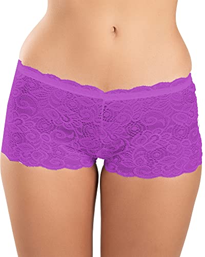 Image of FIMS - Fashion is my style Cotton Lycra Net Boy Short Panty for Womens, Mid Rise, Satin, Hipster Panties, Daily Use, Back and Front Coverage, Brief, See Main Image to Check How Many Panty You Will Get