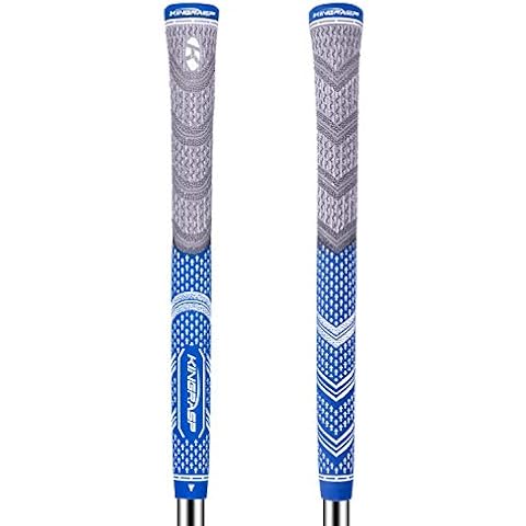KINGRASP Multi Compound Golf Grips Set mit 2 Bändern im Lieferumfang enthalten), hohe Traktion und Feedback Gummi Golfschlägergriffe, Standard/Mittelgröße, 6 Farben optional (Hellblau: Standard) Cover