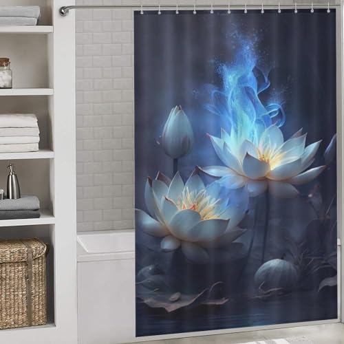 Rideau de douche lavable en machine pour garder le sol de la douche sec