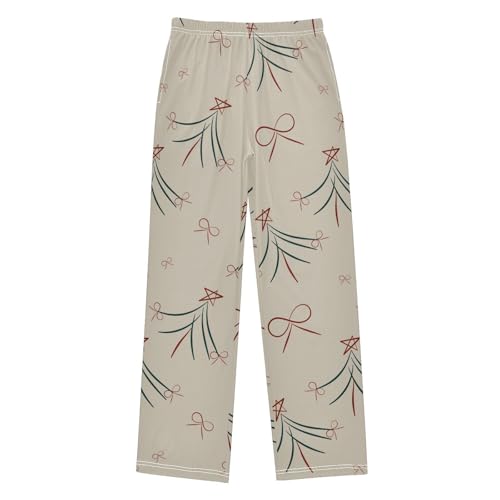 Line Bow Boys Pants Boys Athletic Pants Long Pant for Boywith Pockets Wide-Leg Size 6-14Y