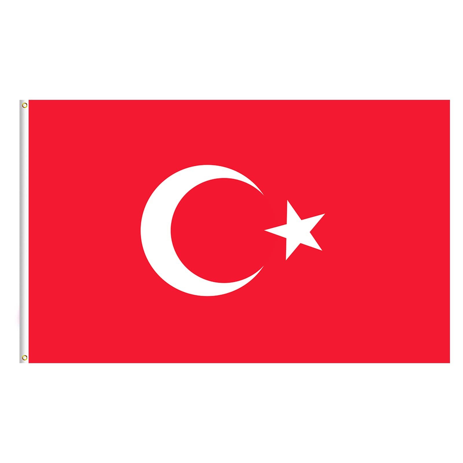 Lixure Türkische Flagge 60x90cm Türkei Fahne -Polyester, Digitaldruck, lebendige Farbe, lichtbeständig, doppelt genäht, mit 2 Messingösen für Garten Innen- Außenbereich