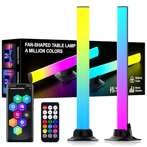 AURORIONCG Barras de Luz LED RGBIC, 32cm Luces LED Escritorio Gaming con Sincronización Musical, 300° Retroiluminación TV y Monitor, Control por App, Lámpara de Ambiente Decoración Habitación Gamer