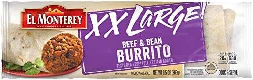XX Large Beef and Bean Burrito, 9.5 Ounce -- 12 per case.