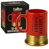 Caliber Gourmet Caffeine Assault Mug, 12 Gauge, Red
