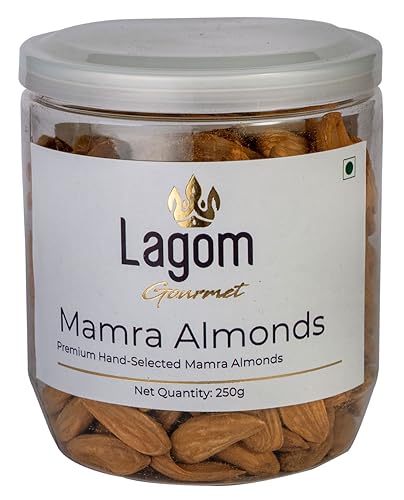 Image of Lagom Mamra Almonds 250g | Premium Afghan Mamra Badam | Medium Sized, Rich & Naturally Nutty | No Added Preservatives | Vegan, Gluten Free, Non-GMO