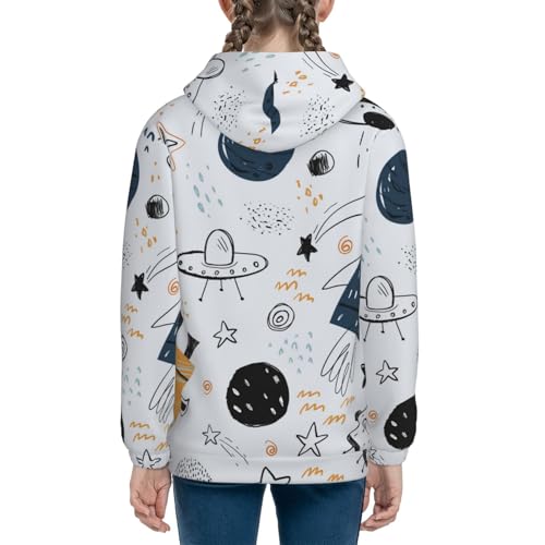 Cartoon Planets Kids Pullover Hoodies Boys Sweatshirts Girls Athletic Clothes with Pocket4