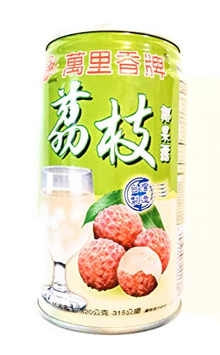 5 Pack Mong Lee Shang Lychee Juice Drink With Coconut Jelly 11 Fl Oz Each AND 1 Chin Chin Mango Juice Drink 10.8 Fl Oz
