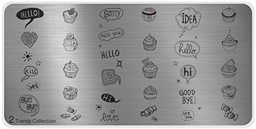 MoYou XL Trendy Plates Collection 2 Dessins BD Stamping Pochoir Nail Art Image Plaque Pochoir