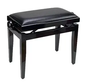 ProRockGear AP Deluxe Adjustable Height Piano Bench, Black