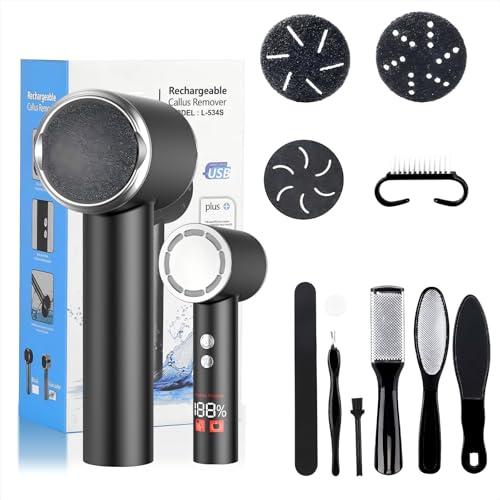 PKBD Electric Foot File for Hard Skin Remover Rechargeable Waterproof