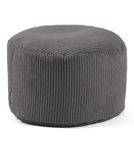 mokebo® Pouf XL, Hocker, Sitzhocker aus Cord 40x60 cm 'Der Faule...