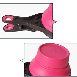 Collapsible pet scoop silicone measuring cups set sealing clip 3 in 1 multi function scoop bowls bag clip for dog cat food water set of 2 1 cup  12 cup capacity multicolor   cucciolini doodles
