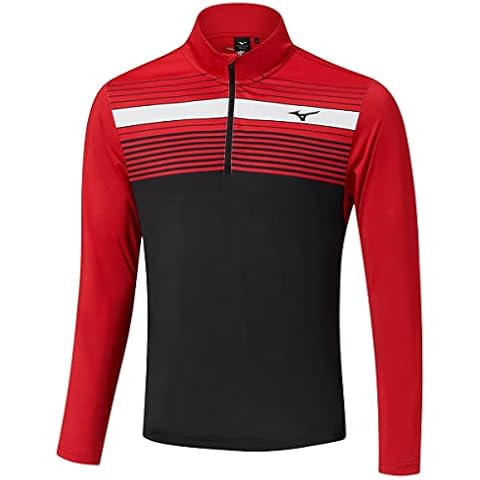 Mizuno Herren Breeze Elite ST Stretch 1/4 Zip Golf Pullover - Rot - M Cover