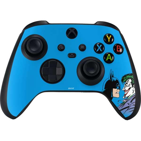 Skinit Decal Gaming Skin Compatible with Xbox Series X Bundle - Officially Licensed DC Comics The Joker vs Batman Vintage Art Design