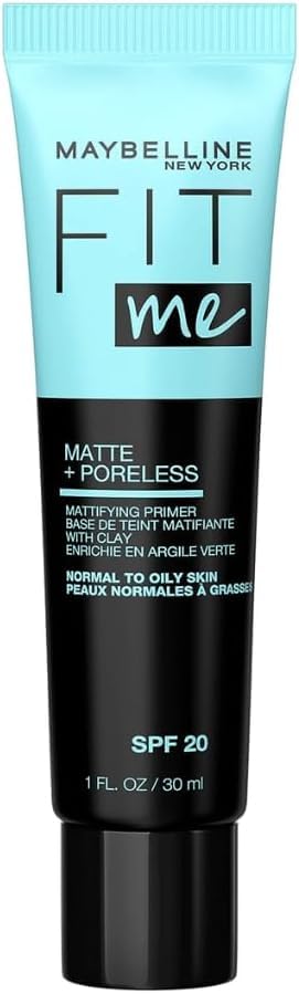 Maybelline New York Fit Me Primer Matificante, Acabado mate, Con Arcilla, piel normal a grasa (Paquete de 6)