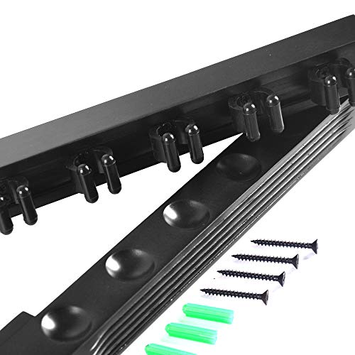 Moyansuper Pool Cue Rack Wall Mounted Rack Billiard/Pool Cue Wall Rack Cue Rest Cue Stick Holder (Black / 6 Cues) #TOP1