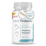 Dolvit Probiotici per Cani e Gatti 60 Cpr - Probiotico digestivo per cani e gatti, Flora Batterica, Sistema Immunitario - Diarrea Cane e Gatto - Dermatite Cane e Gatto - Allevia Prurito Cane e Gatto