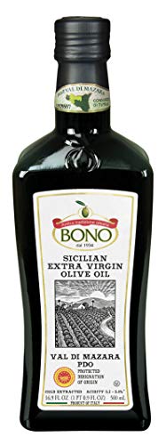 BONO PDO Certified Val Di Mazara Sicilian Extra Virgin Olive Oil, 3 pack