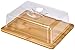 Cook Concept KA4327 Plateau à Fromage Avec Cloche Bois Bambou et Plastique Beige et Transparent H7,8 x 18,5 x 24 cm