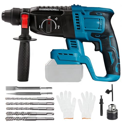 Bohrhammer für Makita Akku 18V, 3-in-1 Bürstenloser...