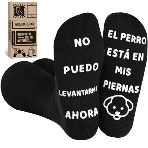 BISOUSOX Regalos para Hombre Papá Ronco Calcetines Hombre Divertidos Algodón Calcetines para Perros Divertidos Talla 39-46 Antideslizantes Cumpleaños Dia Del Padre Regalos