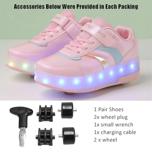RESLIDE LED Light-Up Roller Skates for Kids Boys & Girls