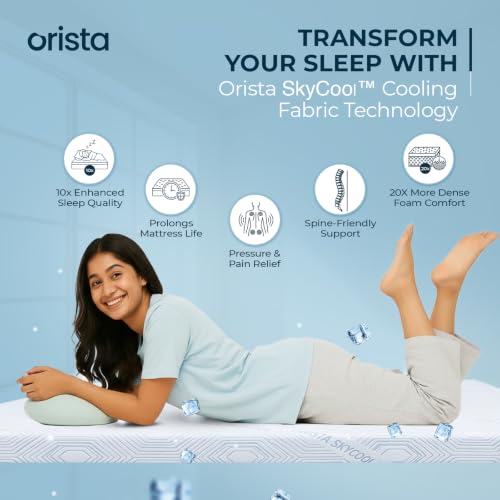 Image of Orista CoolTech Mattress Topper - Self-Cooling Fabric Technology, Up to 4C Cooler Than Regular Fabric | Plush Comfort & Pressure Relief | Breathable Airflow Design | Secure Fit Elastic Straps