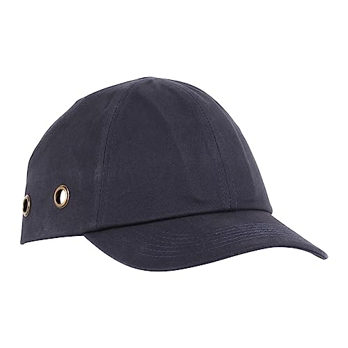 Blackrock Navy Bump Cap, Safety Caps Mens Womens Unisex, Hard Hat, For Construction, Builder, One Size Adjustable Strap, HDPE Protection With Soft Inner Padding, Baseball Style, EN812:2012