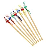 PAMINGONO 12 piezas Kit Unidades Limpiadores Orejas Madera Dibujos Animados Colgante Práctico Removedor Cerumen Colores Aleatorios Color Aleatorio Color Aleatorio