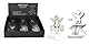 MichelToys Schutzengel Zettelhalter Matt Silber Engel-Figurine-Notizhalter 3 Count Silver Dunkle Farben