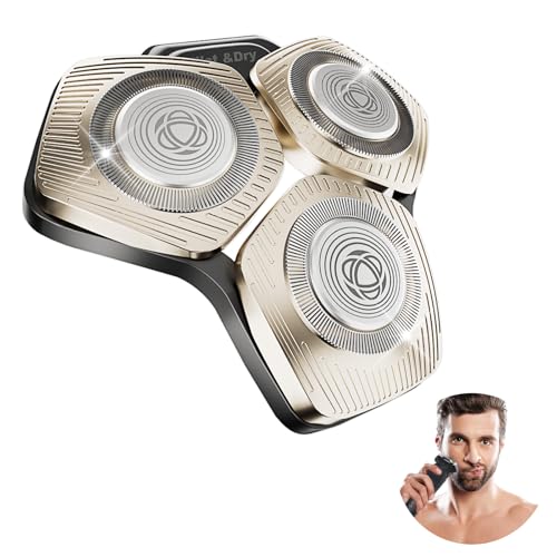 Têtes de rasage SH71/50 pour rasoirs Philips Series S5000 S7000 couleur champagne