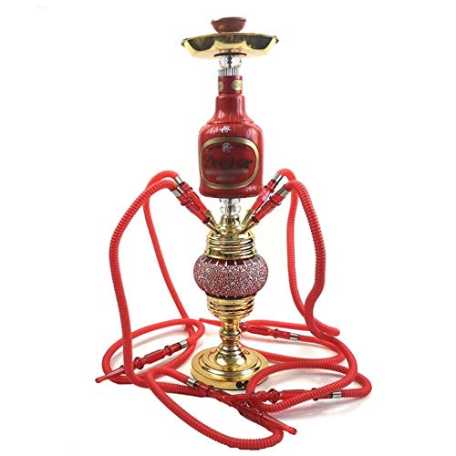 Angelay-Tian Shisha Set LED Shisha Micro Moderne Aluminiumlegierung Shisha 4 Schlauch für Zuhause, Bar, Club, KTV (Color…