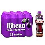 Ribena Blackcurrant Juice Drink 500ml - Multipack of 12 | Real Fruit | Rich In Vitamin C | No Artificial Colours or flavous | Fruity Refreshment | Ready To Drink | 100% Recycled