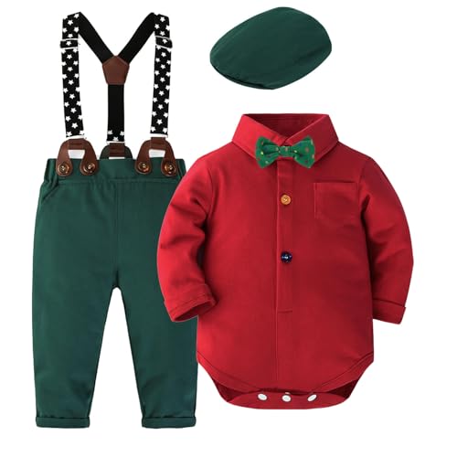 Image of SALNIER Baby Boy Suit Set Infant Formal Outfit Tuxedo